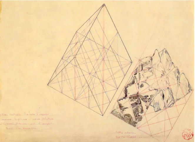 Figura 2. E.E. Viollet-le-Duc, metà di un romboedro (da De Finance, Leniaud 2014, p. 102).