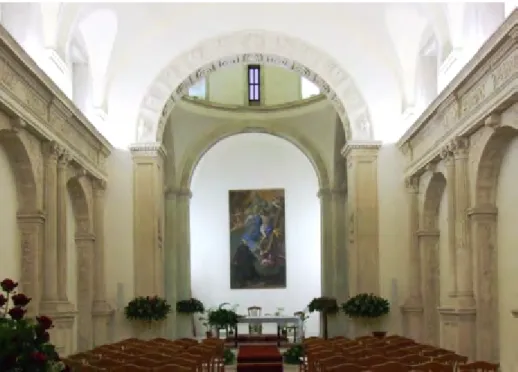 figura 3. Pianta della chiesa di San Michele  a Vibo Valentia, con individuazione delle  fasi costruttive