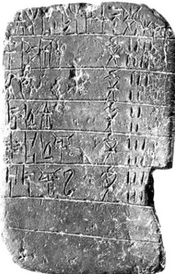 Fig. 5 Clay tablet in Linear B from Pilo (approx. XIV century b.C.), a list of rowers in a sheep going to  Pleuron