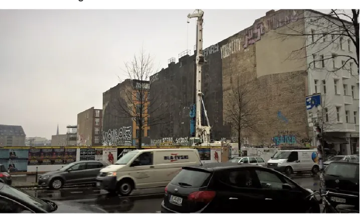 Murales cancellati da Blu a Kreuzberg, Berlino, 2016. Foto: Giovanni Campus. 