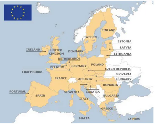 Figure 3. European Union-28 map (http://www.bbc.com). 