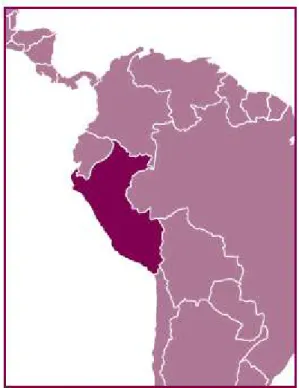 Fig. 3.1 Mappa del Perù in America Latina 
