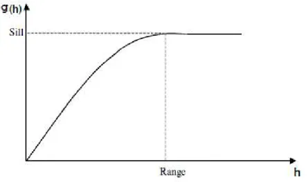 Fig. 10: Variogramma in evidenza sill e range