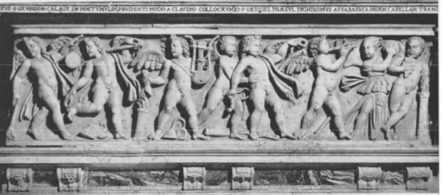 Figura 5: il sarcofago di S. Saturnino nella cripta della Cattedrale di Cagliari (da P ESCE  1957, tav