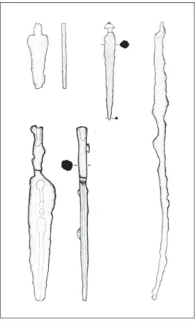 Fig. 13. Armi in ferro dalla tomba 1  scavata nel 1974  