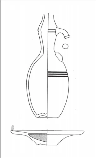 Fig. 19. Brocca e piatto dalla tomba 49   (da B ARTOLONI  2000, fig. 34, nn. 122-123)