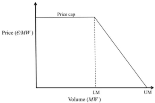 Fig. 3. Illustration of a sloping demand curve.