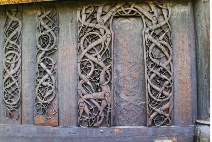 Fig. 13 – Serratura di un portale della stavkirke di Reinli, nel Valdres 