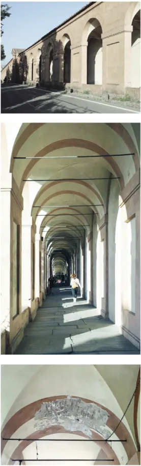 Fig. 8 | Bologna, interior of the Porticoes of via Sa- Sa-ragozza: deterioration, materials, structure (photo by  M