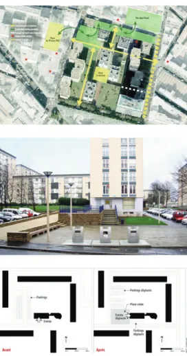 Fig. 7 | Intervention strategies for the residential com- com-plex La Villette in Aubervilliers, Seine-Saint-Denis  (cred-it: Panerai &amp; Associés, 2012)