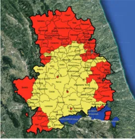 Fig. 1 - Map of the 2016/17 earthquake in Central Italy: