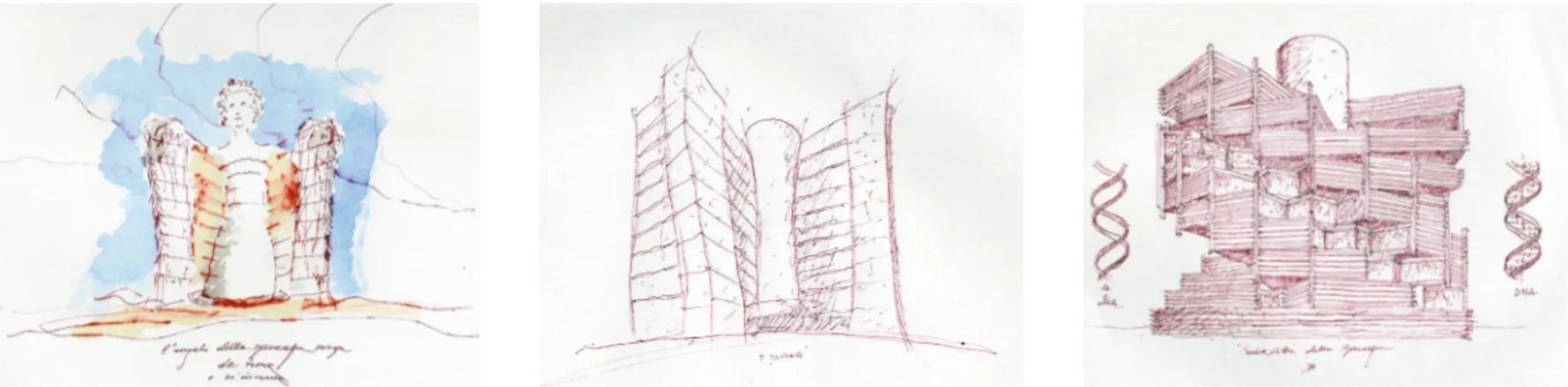 Fig. 19 -  Paolo Portoghesi, la Torre dell’Angelo per il Centro  di  Ricerca  Pediatrica  di  Padova  (2008-2012):