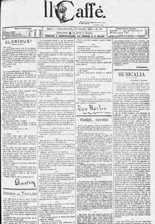 Fig. 3 - Primo articolo di A. Noseda, a firma «Il Misovulgo», in «Gazzetta musicale di Mi- Mi-lano», XXXI, 27 (2 luglio 1876), pp