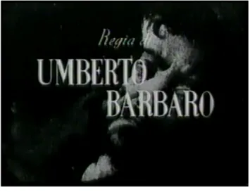 Fig. 4: Tre fotogrammi dei cre- cre-dits del Caravaggio di  Umber-to Barbaro e RoberUmber-to Longhi