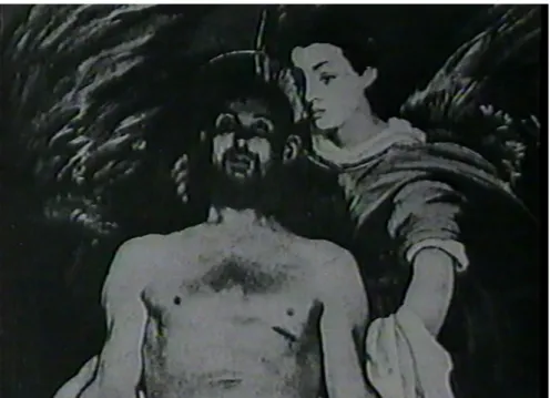 Fig. 5: Fotogramma conclusivo del Caravaggio di Umberto Barbaro e Roberto Longhi. 
