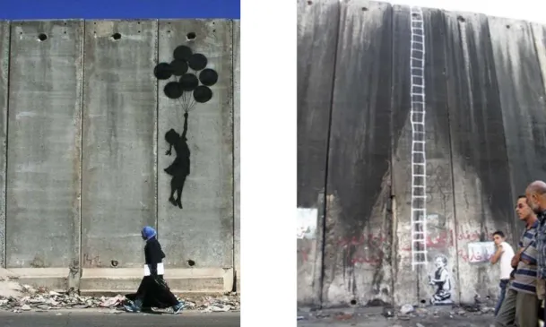 Fig. 3 e 4 https://electronicintifada.net/content/well-known-uk-graffiti-artist-banksy-hacks-wall/5733 .