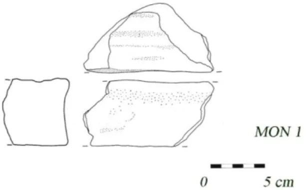 Fig. 13. Alare (MON 1) da Monterano, Canale Monterano (da  DI  G ENNARO 1986, fig. 15B4)
