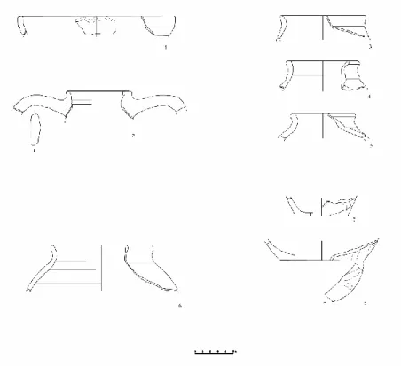 Fig. 6. Tarquinia, ceramiche provenienti dagli scavi del santuario dell’Ara  della Regina