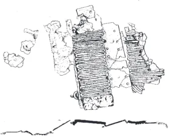 Fig. 7. Castel di Decima, affibbiaglio a pettine in bronzo da  tomba 15 (da Civiltà del Lazio 1976, tav