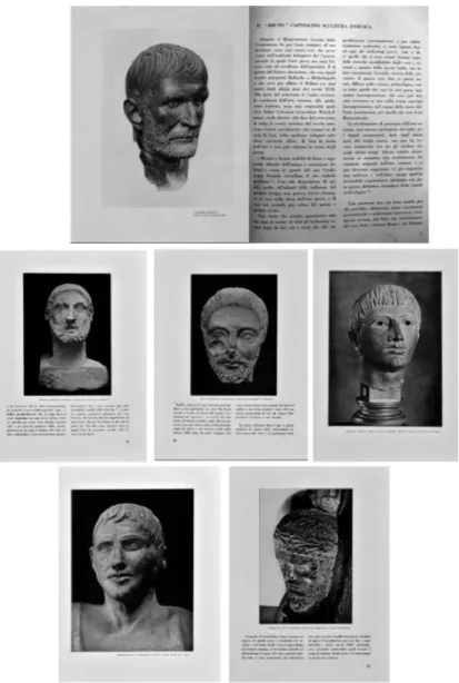 Fig. 4. I caratteri del ritratto etrusco italico (tavole e pagine da B ianchi  B an -