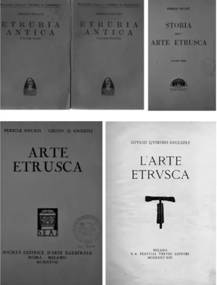 Fig. 8. Monografie di arte etrusca anni Venti-Trenta.