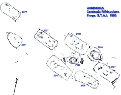 Fig. 6. Camarina. Particolare della deposizione del cratere 2110.