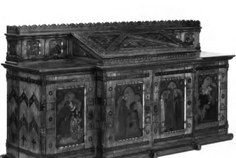 Fig. 4 - John Pollard et al., King René’s Honeymoon Cabinet, The Victoria and Albert  Museum, London
