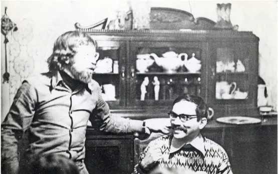 Fig. 1. Lev Rubinštein e Sergej Stratanovskij alla casa di Alina Alonso, 18 gennaio 1980