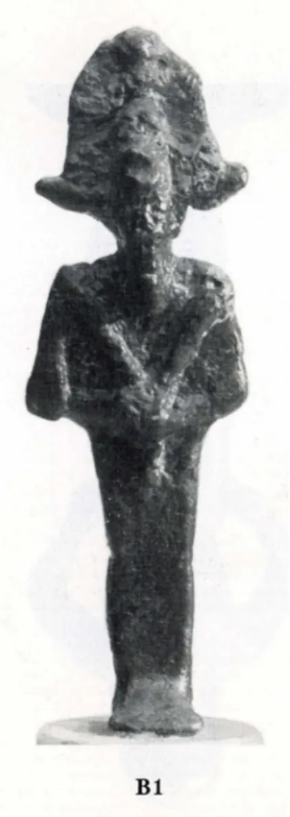 Fig. 7 Il bronzetto di Osiride  (Maggi 1984, p. 194).