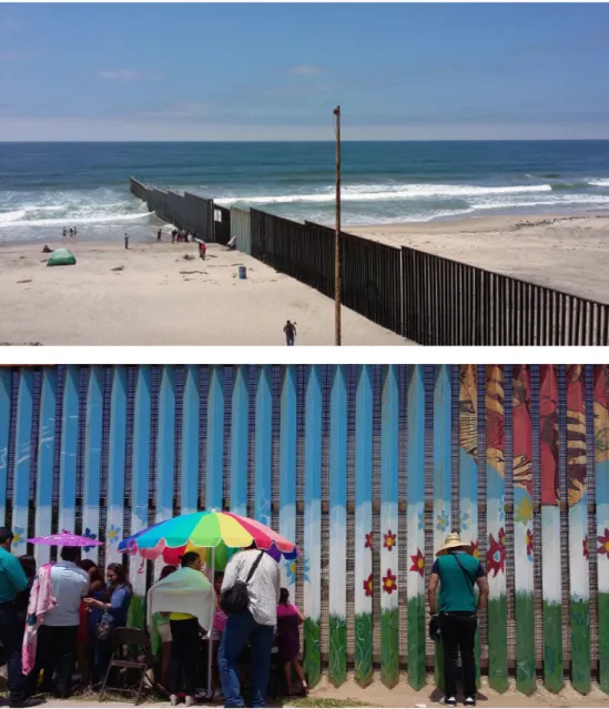Fig. 5 Lungomare di  Tijuana: la frontiera  Messico/USA, 2016. 
