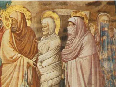 Figura 5 - Giotto, Resurrezione di Lazzaro, 1304-1306; Cap- Cap-pella Scrovegni, Padova (particolare)