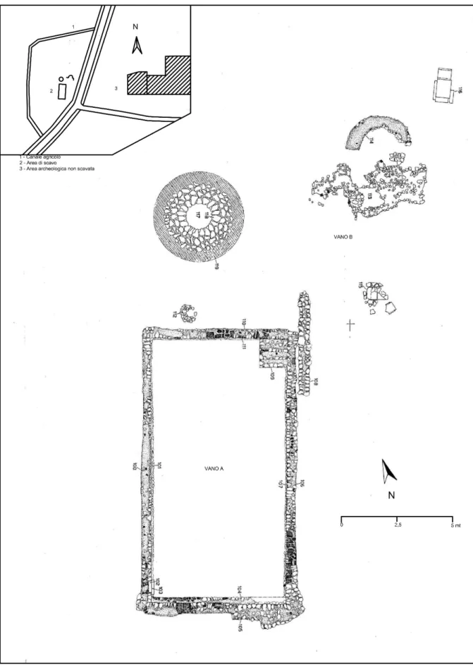 Fig. 3. Planimetria dello scavo. Rilievi di P. Chiarini, D. Cima. 