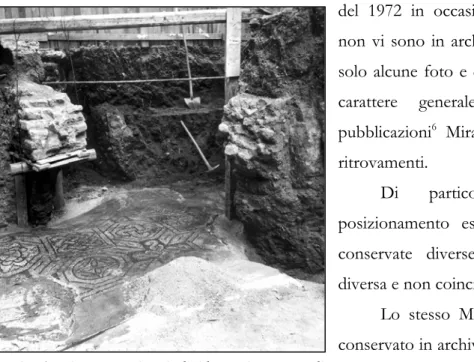 Fig. 3. Il primo mosaico individuato in corso di scavo (AFS DIGI027883). 