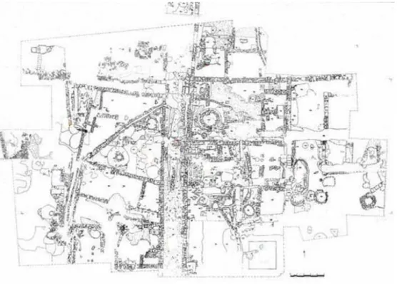 Fig. 1. Pianta generale del “complesso monumentale” della Civita di Tarquinia. 