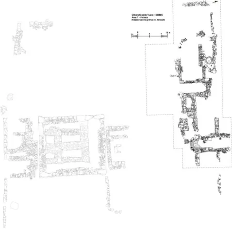 Fig. 4. Planimetria generale dell’Area T e del “Tempio di Tanit”. 