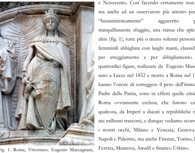 Fig. 1. Roma, Vittoriano. Eugenio Maccagnani,  Ravenna. 