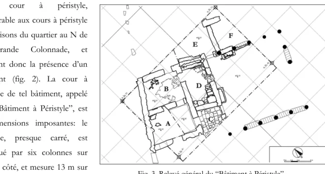 Fig. 3. Relevé général du “Bâtiment à Péristyle”  