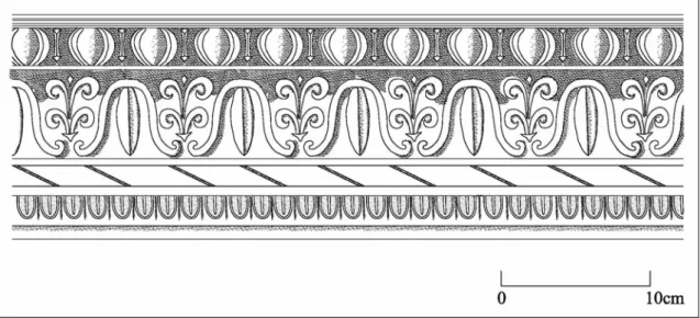 Fig. 4. Restitution du schéma décoratif de la frise en stuc (dessin de l’auteur). 