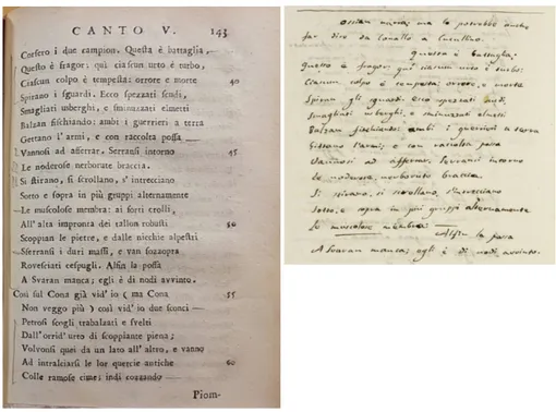 Fig. 1a. Melchiorre Cesarotti, Poesie di Ossian… Edizione II…, Padova, Giuseppe Comino, 1772,  vol
