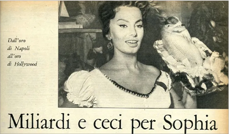 Fig. 5 – “Miliardi e ceci per Sophia”, «Noi donne», a. XII, n. 3, 20 gennaio 1957.