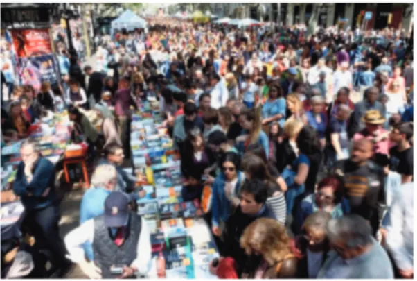 Figura 14 – Sant Jordi en la calle: paradas de las librerías y firma de autores