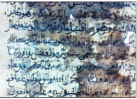 Figura 5 – Carte di un manoscritto islamico con degrado prodotto dall’inchiostro metallo gallico