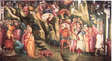 Fig. 3. Cenni di Francesco, Decapitazione di Cosroe – Eraclio entra in  Gerusalemme (Volterra, S