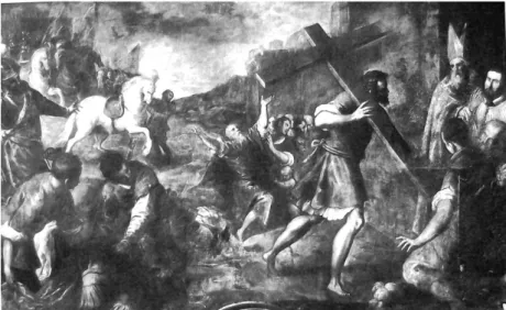 Fig. 5. Jacopo Palma il Giovane, Eraclio che porta la croce   (Venezia, S. Giovanni Elemosinario) 