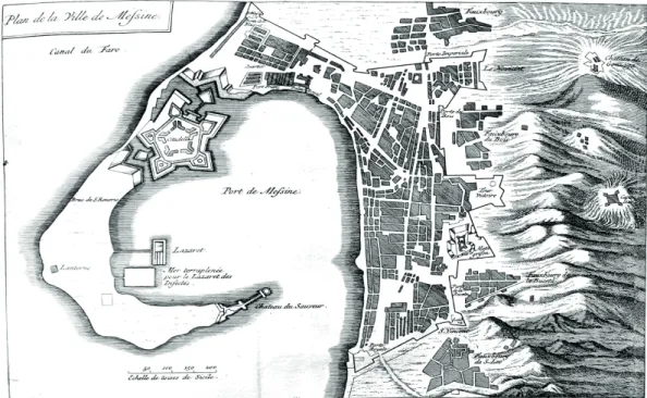 Fig. 1. Pianta della città di Messina del 1734 