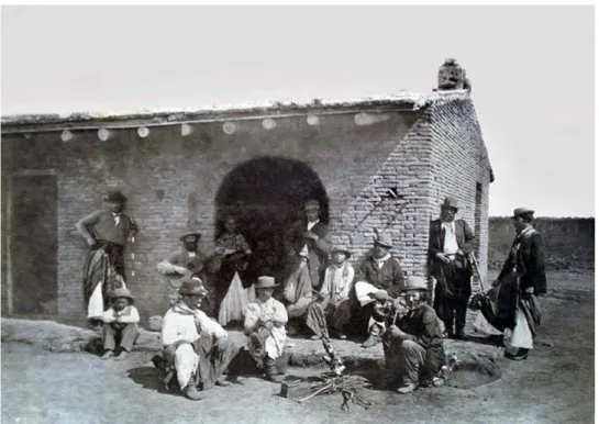 Fig. 2. Gauchos intorno al fuoco (1862 ca.)