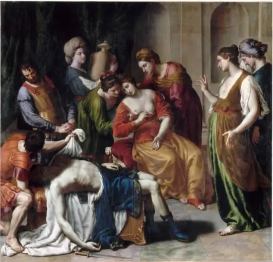 Fig. 2.  Alessandro Turchi, Morte di Marcantonio e Cleopatra, Parigi, Musée du Louvre