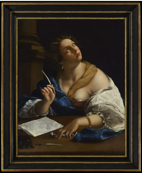 Fig. 7.  Ambito di Artemisia Gentileschi, Allegoria della Retorica, collezione Robilant-Voena