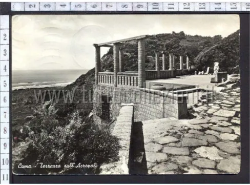 Fig. 7. Cartolina con la terrazza sull’Acropoli fatta realizzare da Amedeo Maiuri