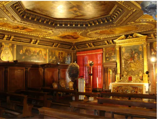 Fig. 2. Venice, Scuola Dalmata dei SS. Giorgio e Trifone, view of the sala superiore